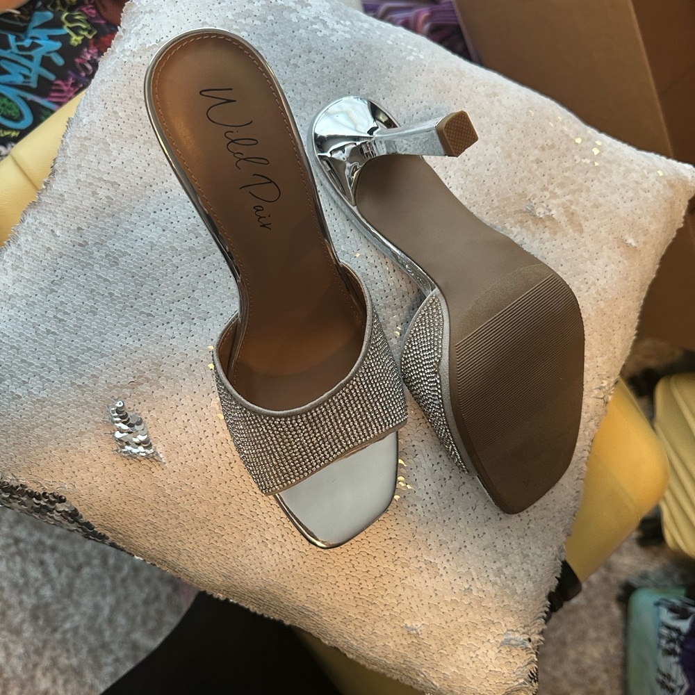 Silver Women's Heels